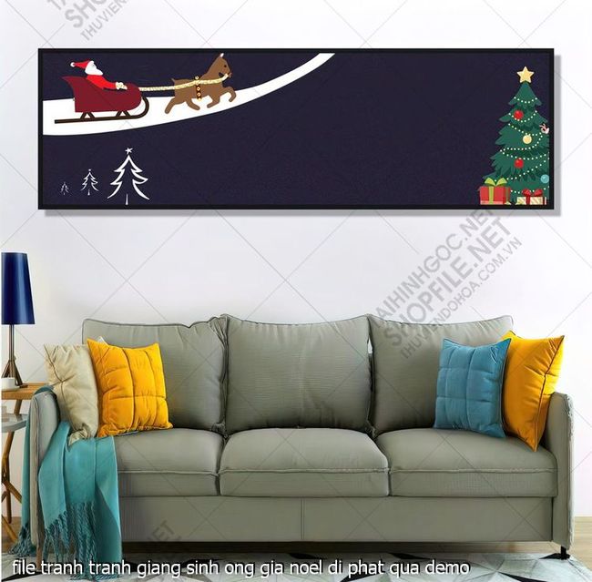 file tranh tranh giang sinh ong gia noel di phat qua